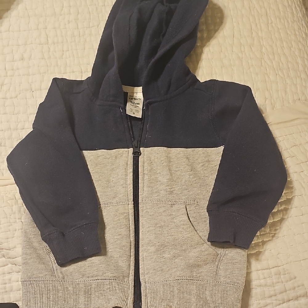 Carter's Navy and Gray Kids Hoodie